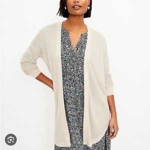 Loft Shirttail Open Cardigan